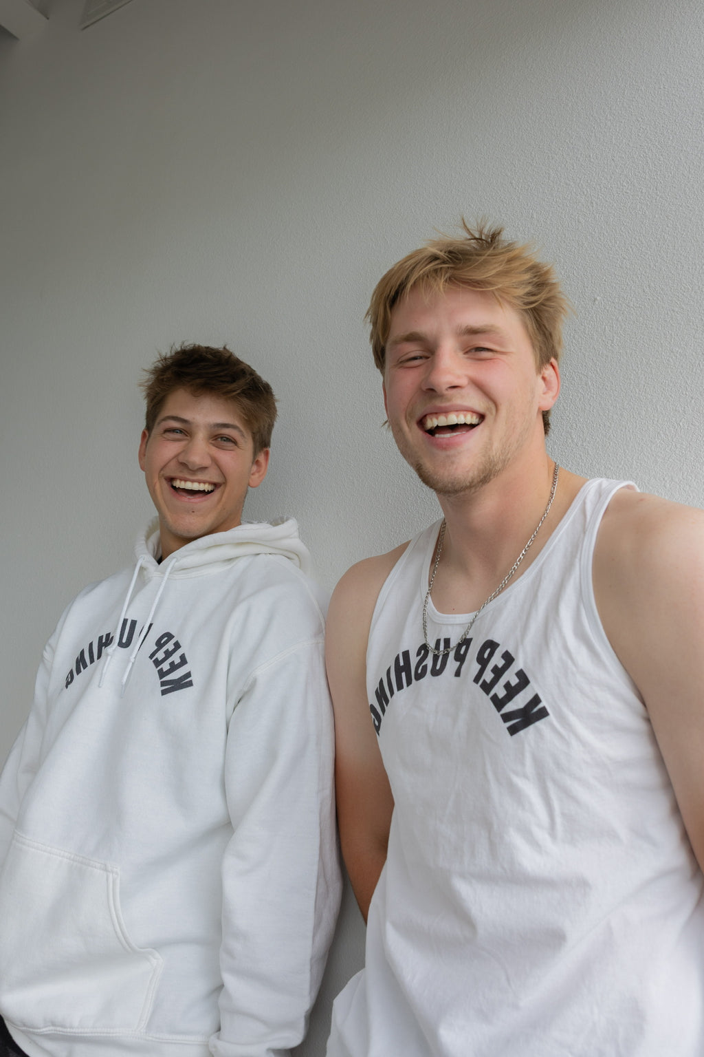 "Keep Pushing” | Mirror Motivations™ Men's Tank Top - White