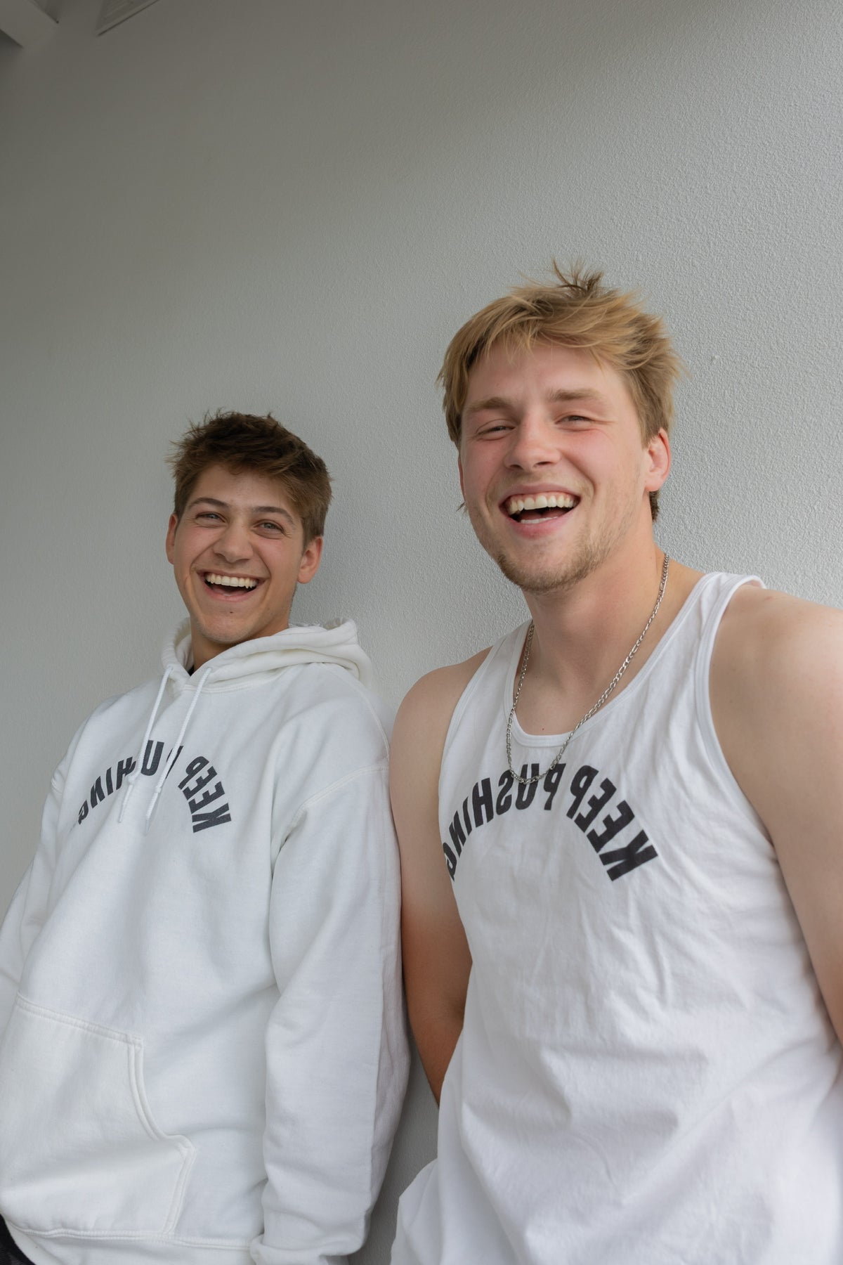 "Keep Pushing” | Mirror Motivations™ Men's Tank Top - White