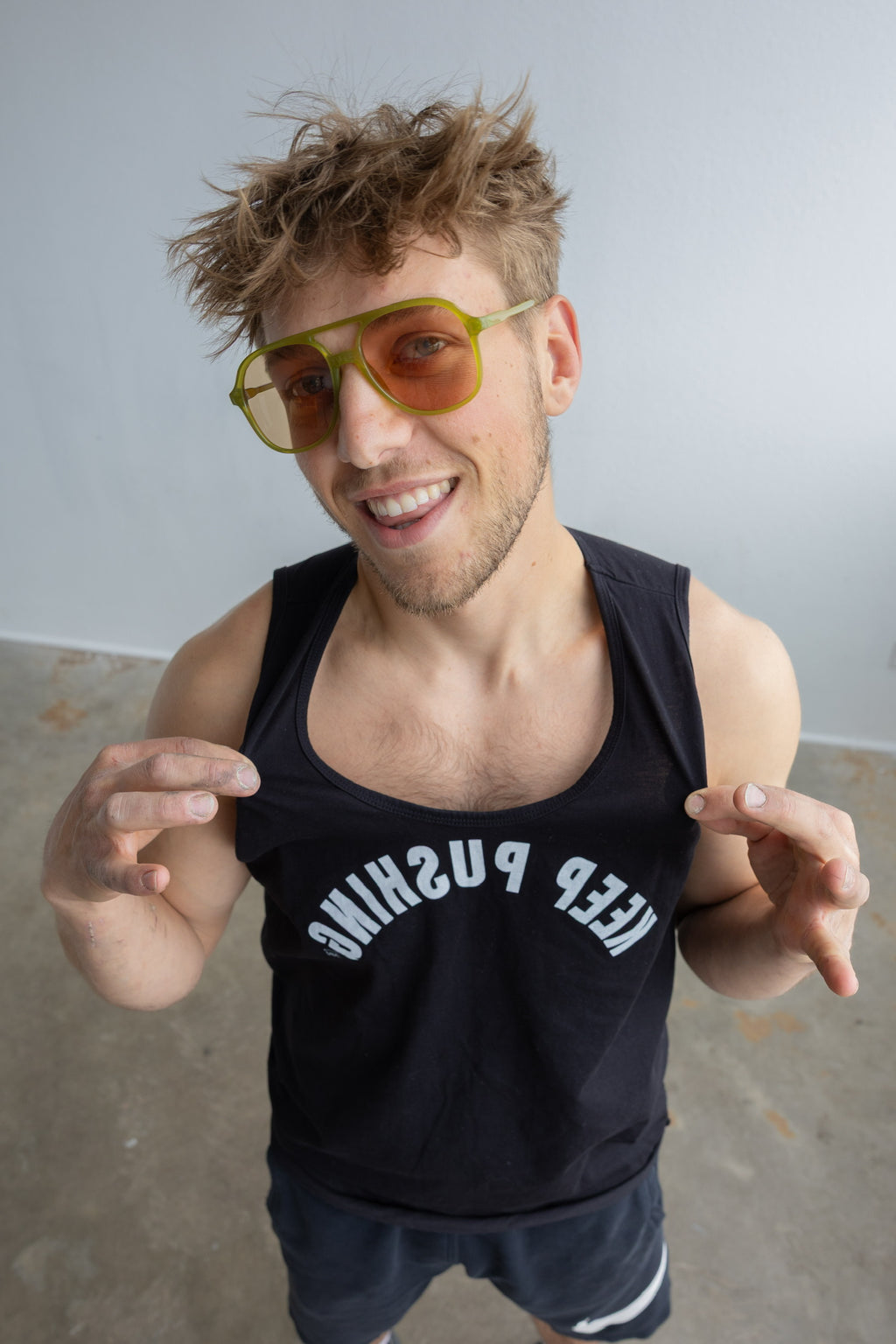 "Keep Pushing" | Mirror Motivations™ Men's Tank Top – Black