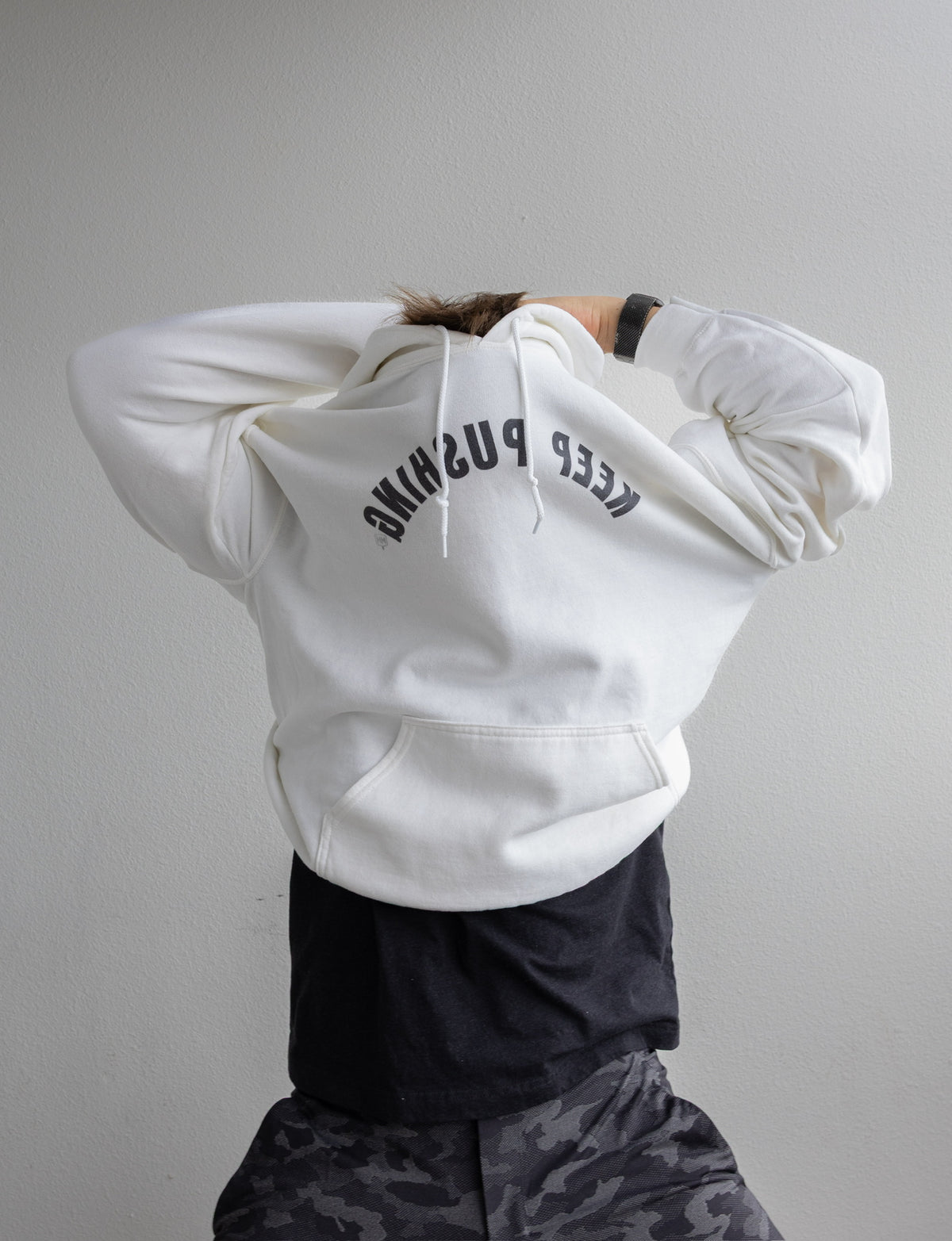 "Keep Pushing" | Mirror Motivations™ Unisex Hoodie - White