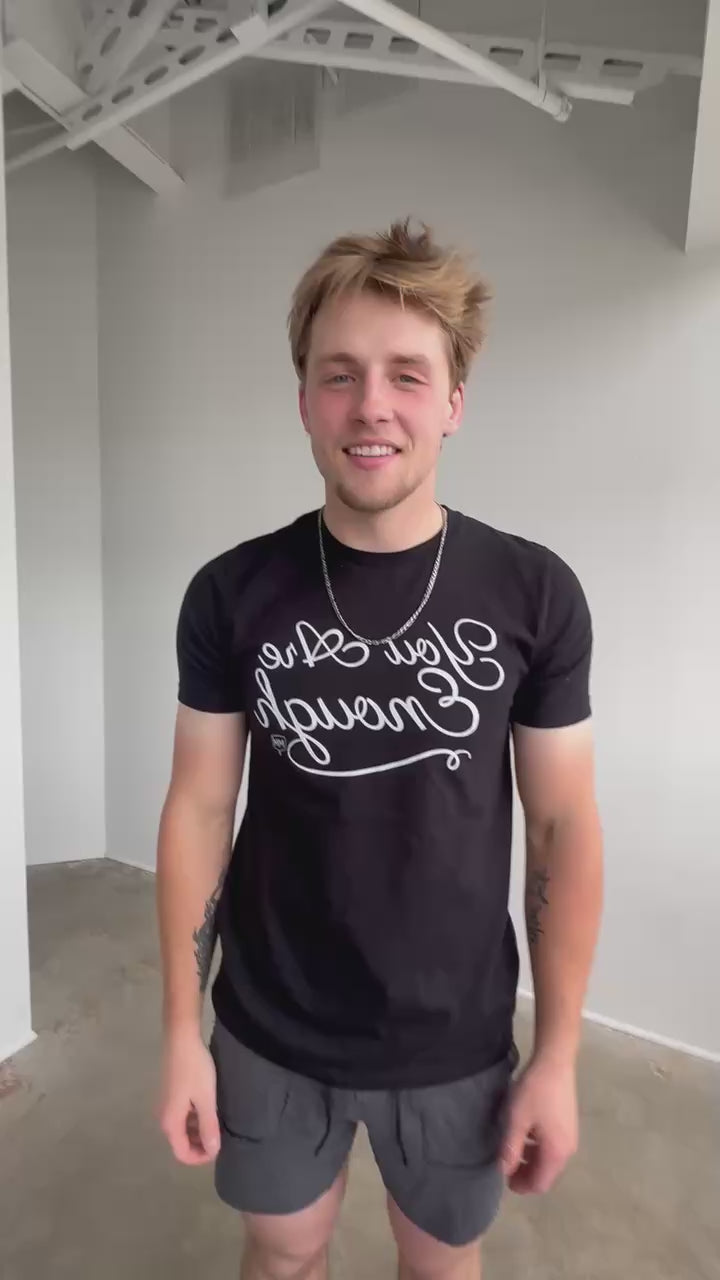 "You are Enough” | Mirror Motivations™ Unisex Tshirt - Black