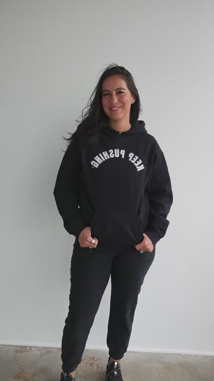 "Keep Pushing” | Mirror Motivations™ Hoodie - Black